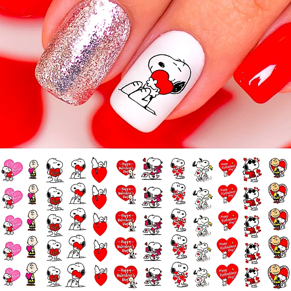 💌BO/GO$6 Snoopy Valentine’s Day Transfer Nail Decals